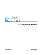 Wireless Antenna Issues Paper Published at League of California Cities City Attorneys' Conference